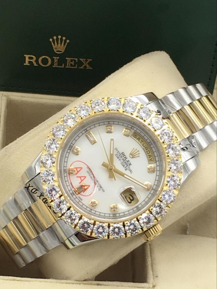 rolex day-date mens watch with big diamonds benzel AAA