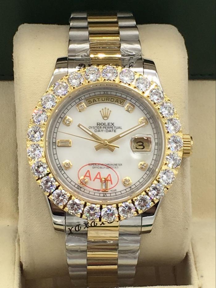 rolex day-date mens watch with big diamonds benzel AAA