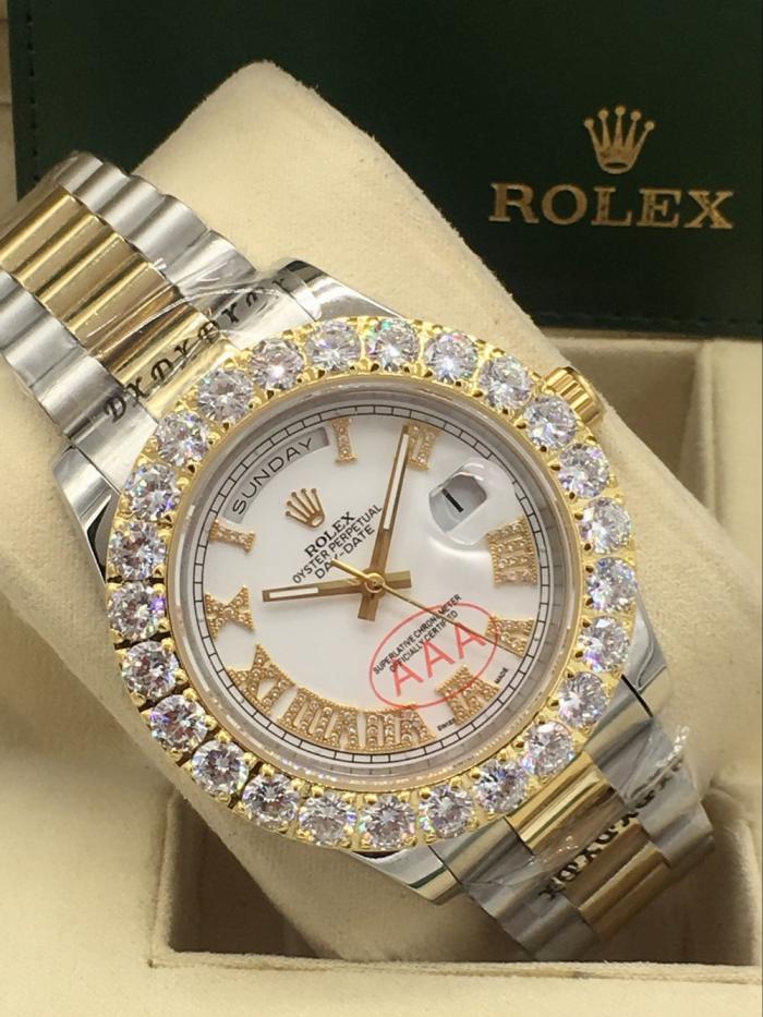 rolex day-date mens watch with big diamonds benzel AAA