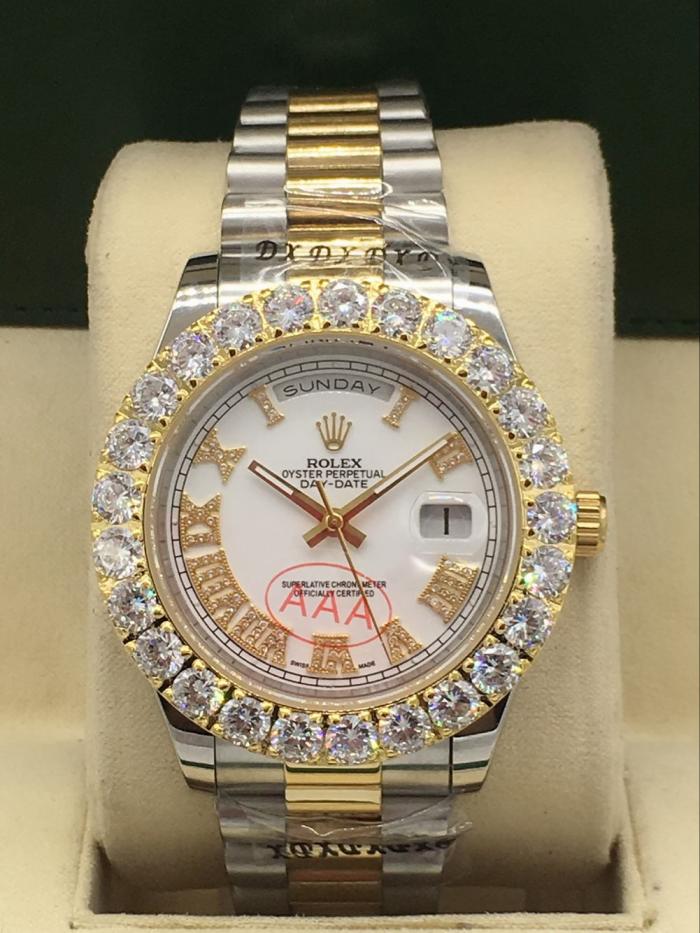 rolex day-date mens watch with big diamonds benzel AAA