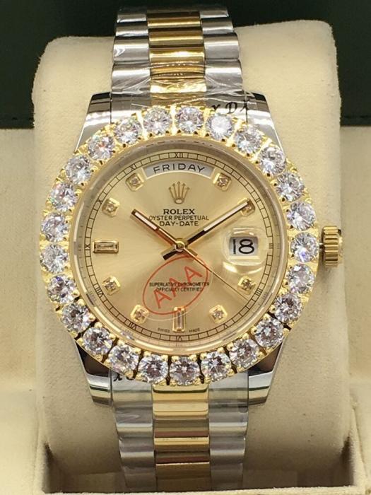 rolex day-date mens watch with big diamonds benzel AAA
