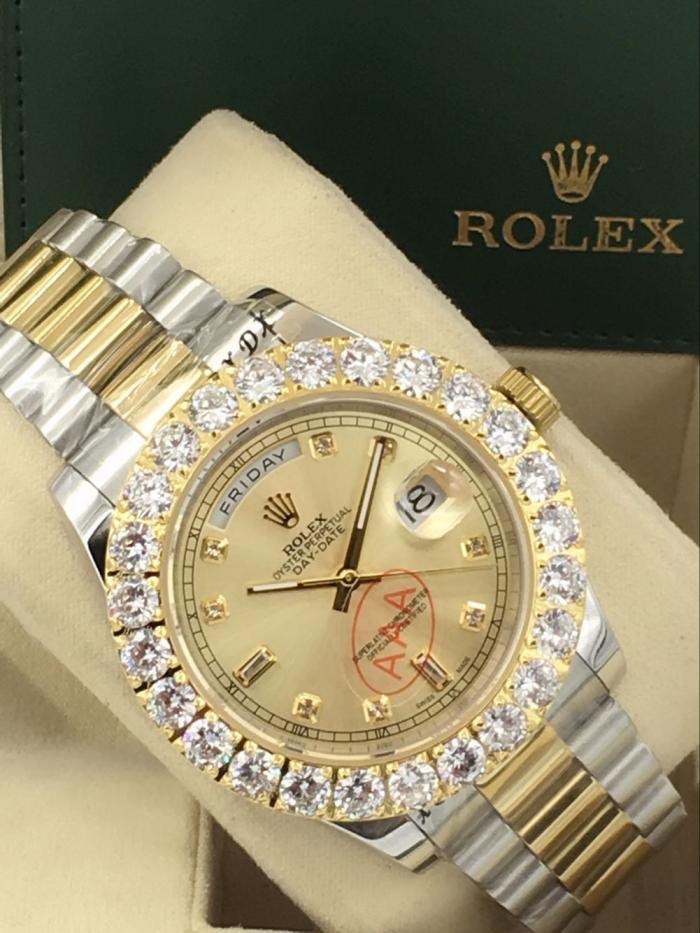 rolex day-date mens watch with big diamonds benzel AAA