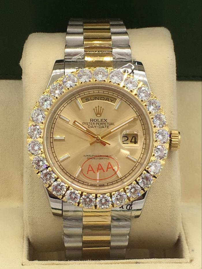 rolex day-date mens watch with big diamonds benzel AAA