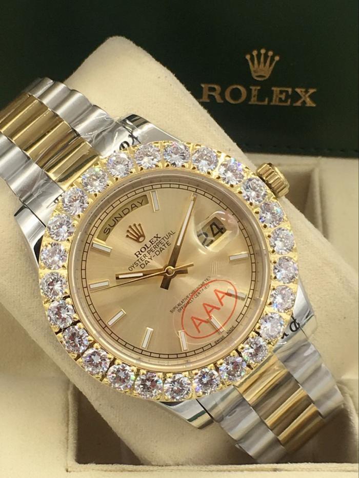 rolex day-date mens watch with big diamonds benzel AAA