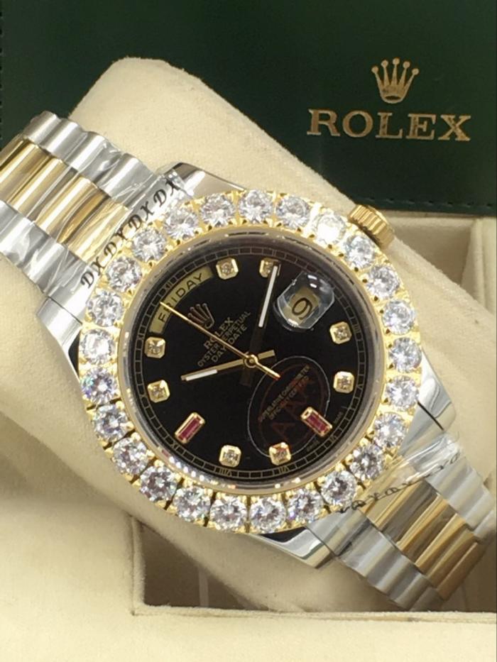 rolex day-date mens watch with big diamonds benzel AAA