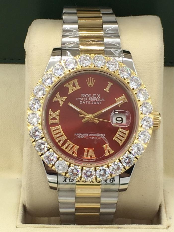 rolex day-date mens watch with big diamonds benzel AAA