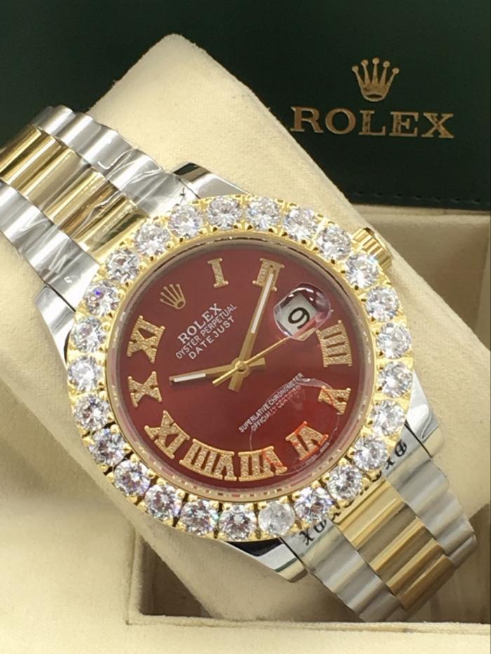 rolex day-date mens watch with big diamonds benzel AAA