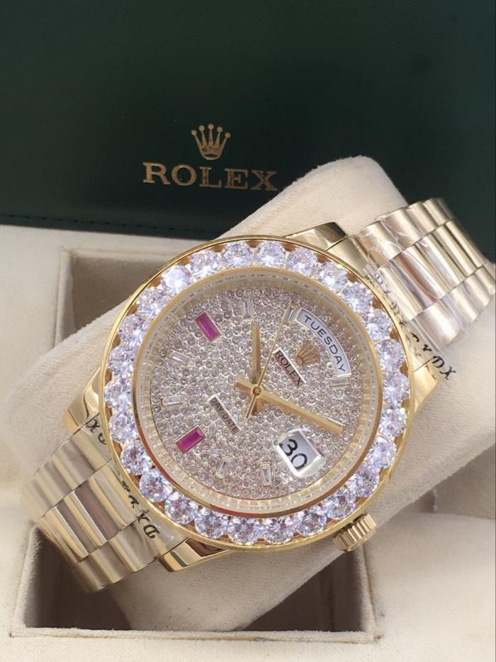 rolex day-date mens watch with big diamonds benzel AAA