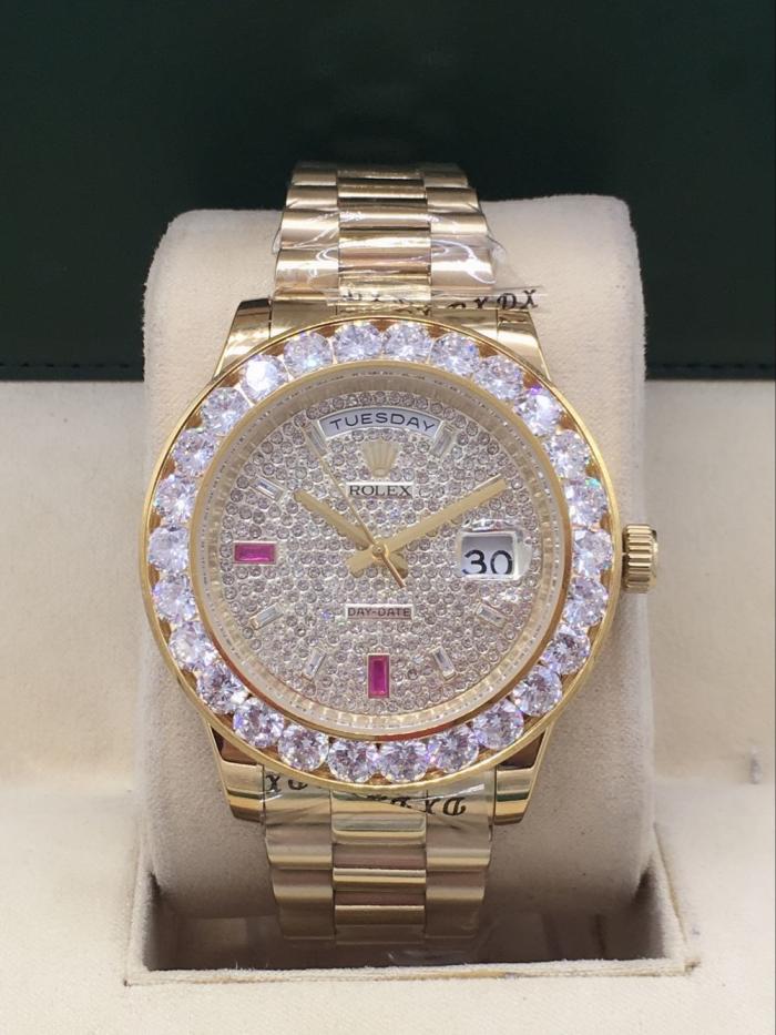 rolex day-date mens watch with big diamonds benzel AAA
