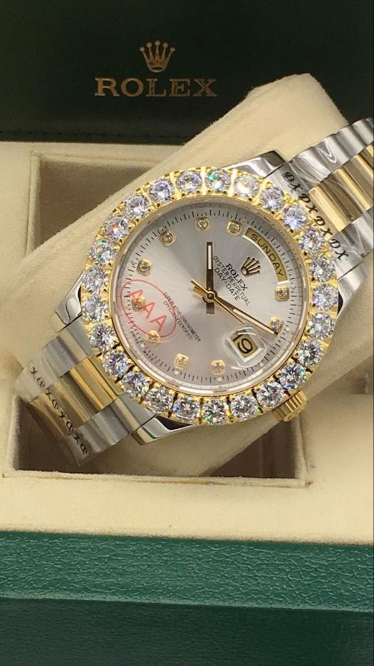 rolex day-date mens watch with big diamonds benzel AAA