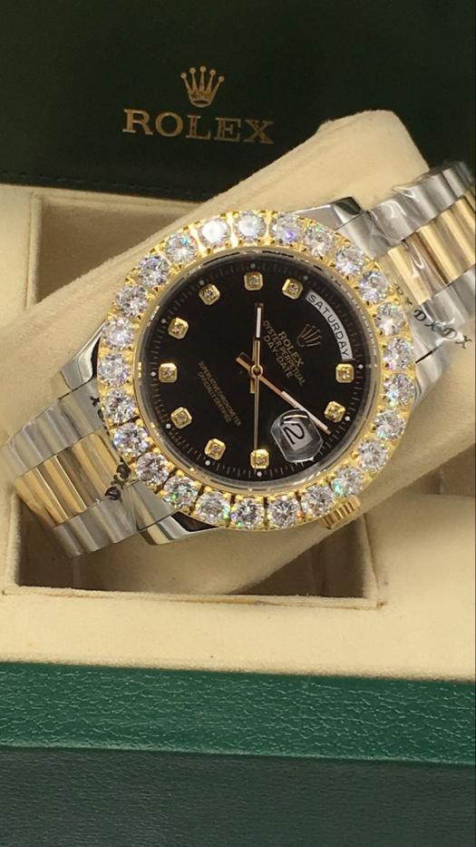 rolex day-date mens watch with big diamonds benzel AAA