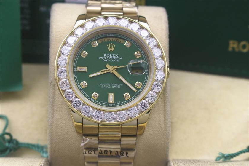 rolex day-date mens watch with big diamonds benzel AAA