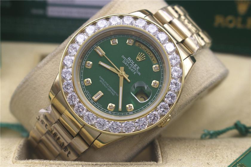 rolex day-date mens watch with big diamonds benzel AAA
