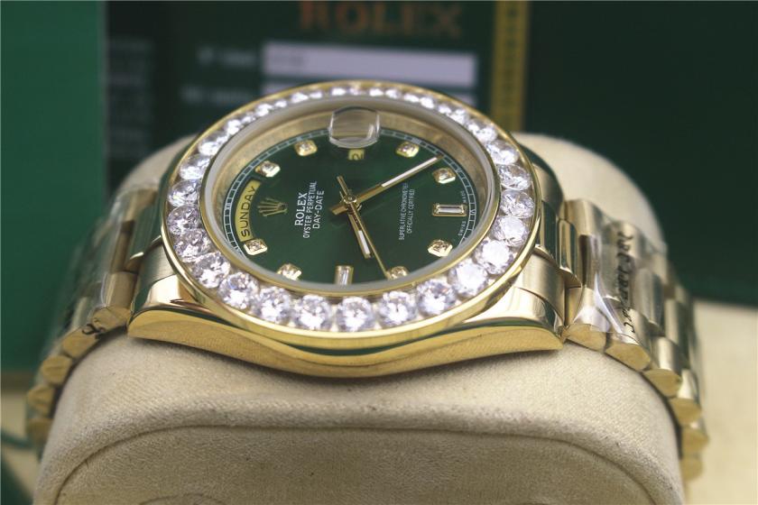 rolex day-date mens watch with big diamonds benzel AAA