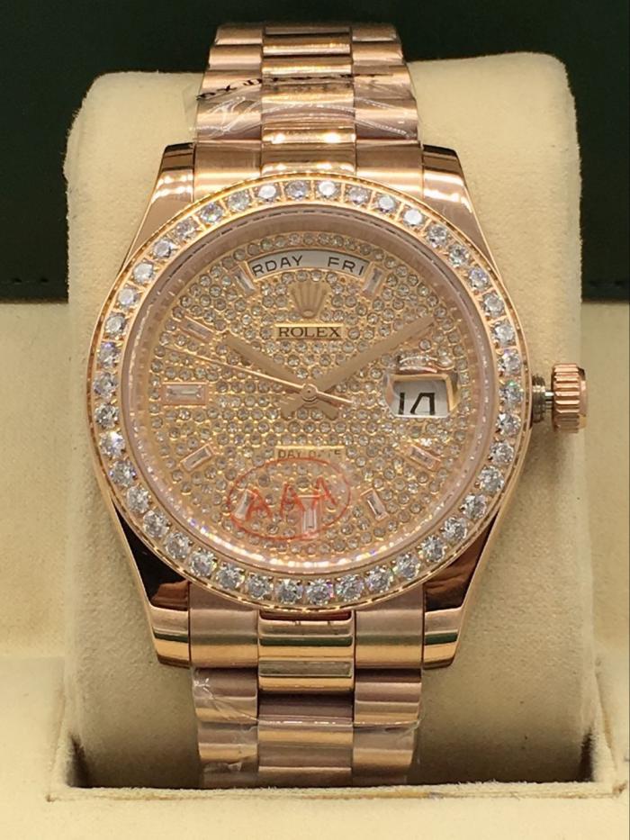 AAA rolex day-date with diamonds for men and women