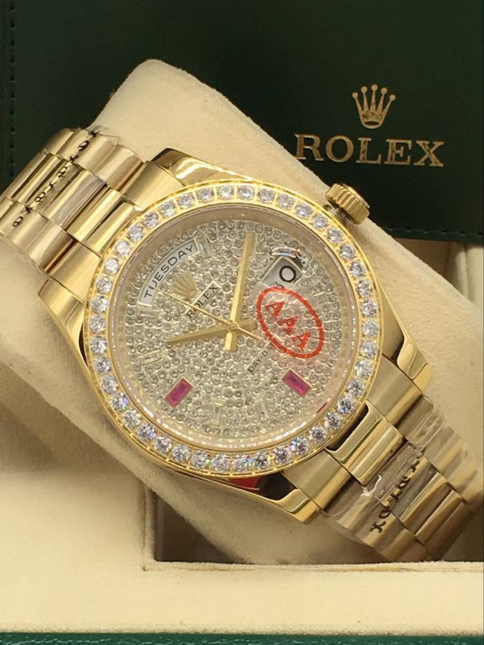 AAA rolex day-date with diamonds for men and women