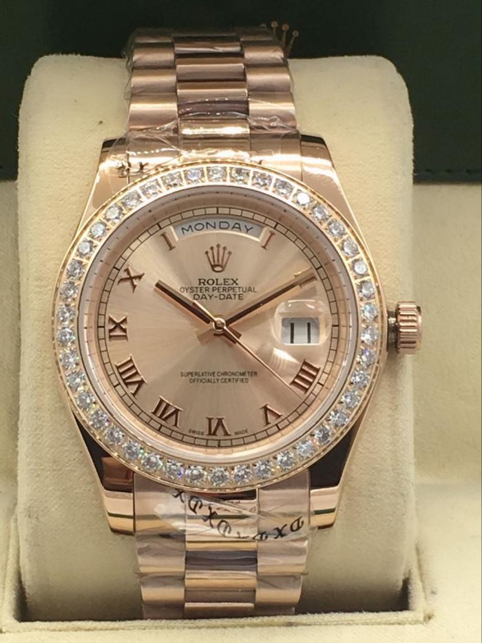 AAA rolex day-date with diamonds for men and women