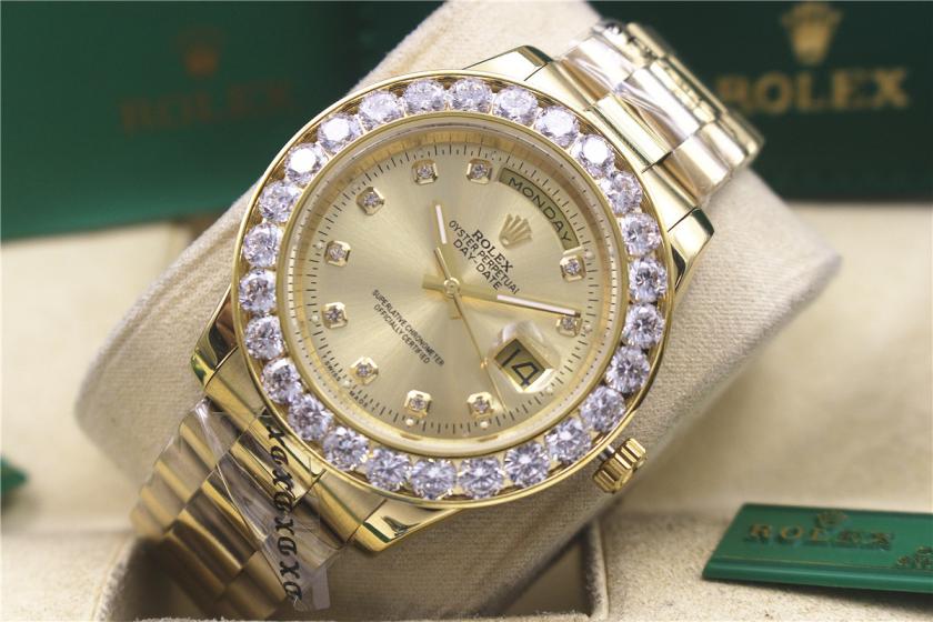 AAA rolex day-date with diamonds for men and women