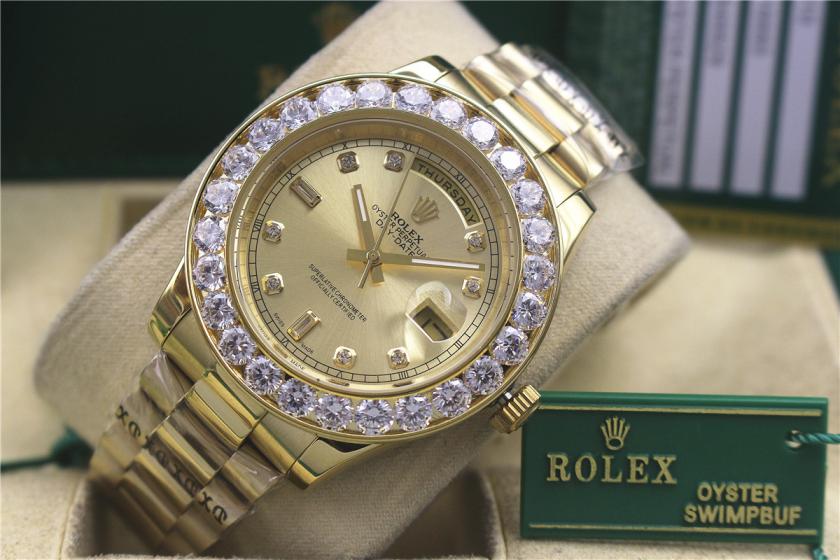 AAA rolex day-date with diamonds for men and women