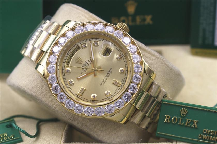 AAA rolex day-date with diamonds for men and women