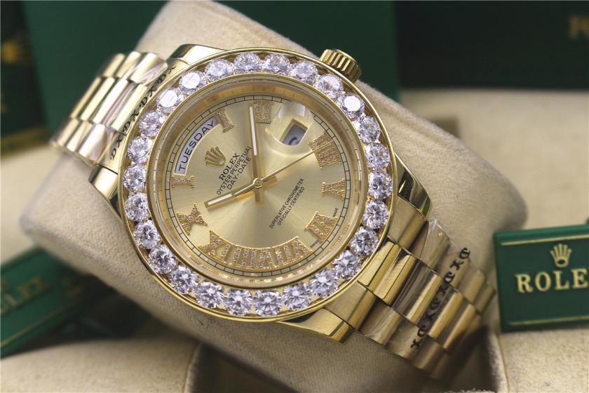 AAA rolex day-date with diamonds for men and women