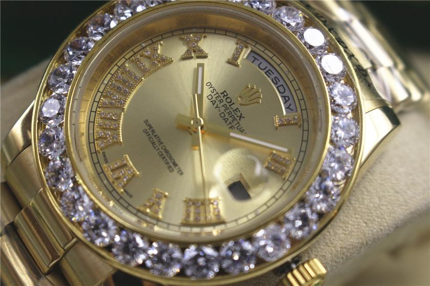 AAA rolex day-date with diamonds for men and women