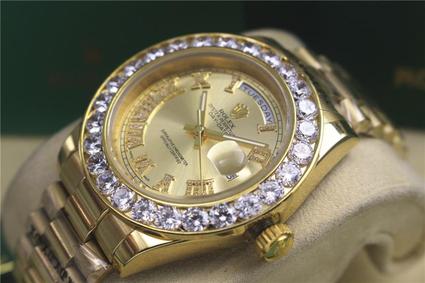AAA rolex day-date with diamonds for men and women