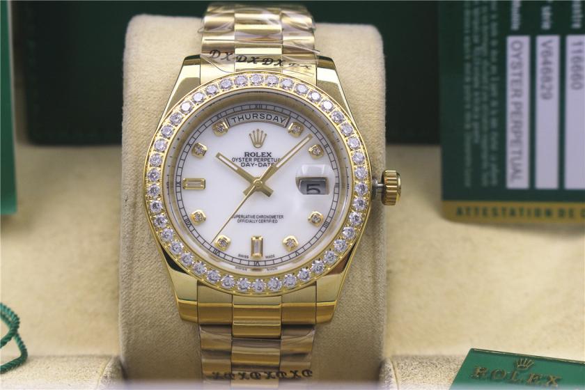 AAA rolex day-date with diamonds for men and women