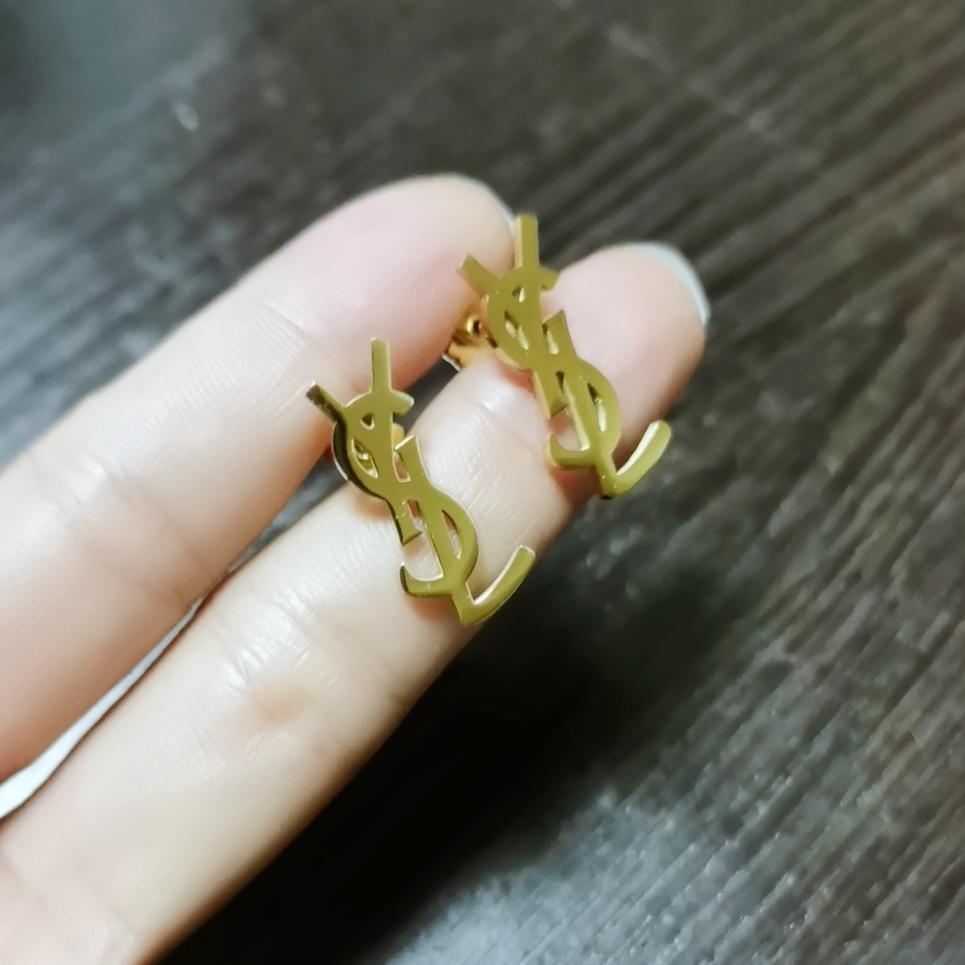 YSL Titanium steel Gold earrings 110484