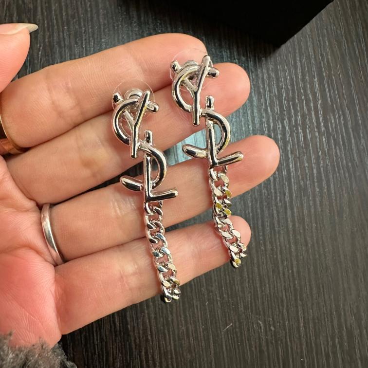 YSL silver earrings 111089