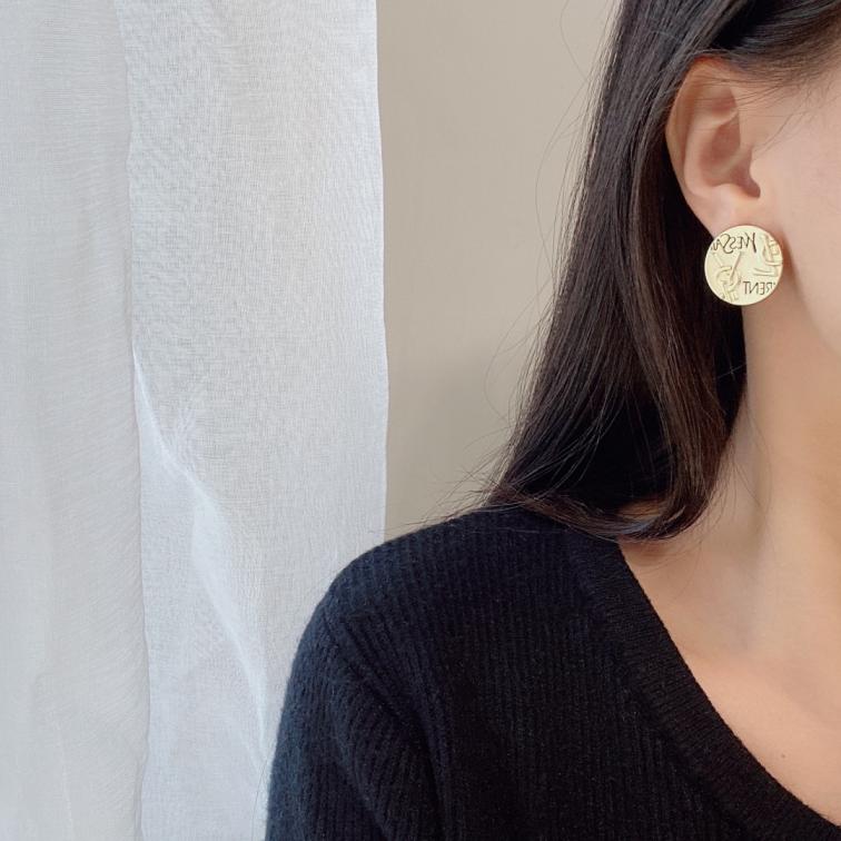 A867  YSL copper vintage earrings