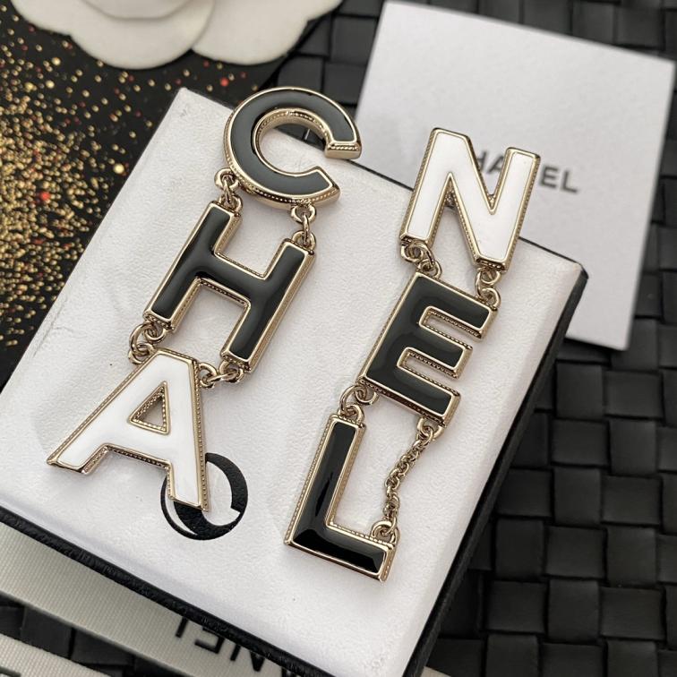 A084  Chanel alphabet earrings