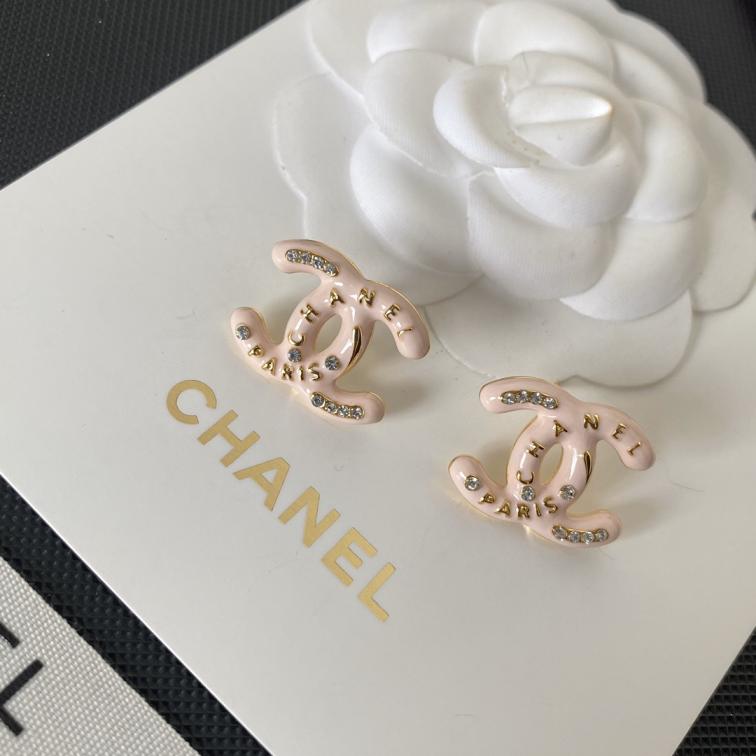 A1390 Chanel Pink cc earrings
