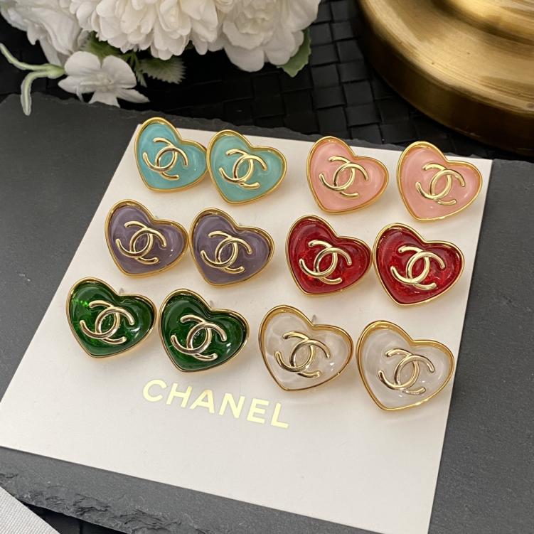 E006 Chanel sweet candy heart earrings