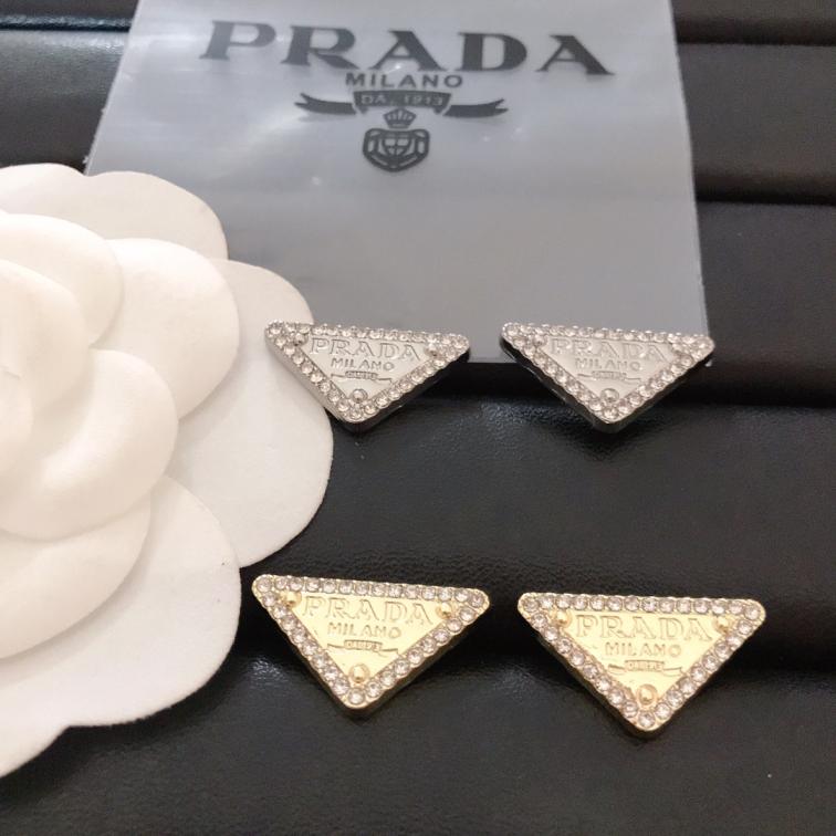 Prada triangle earrings 112093