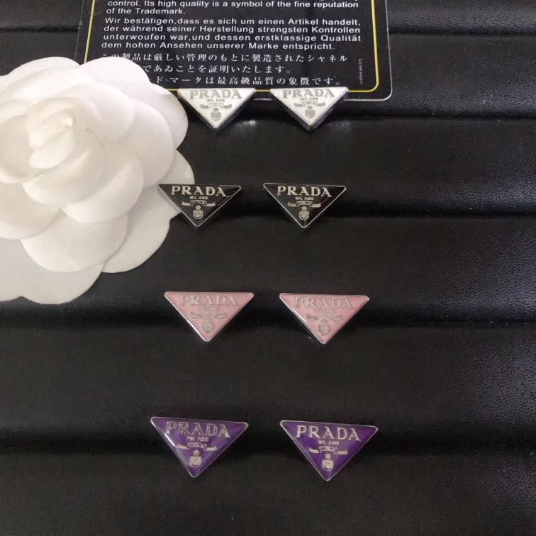 Prada triangle earrings 112092