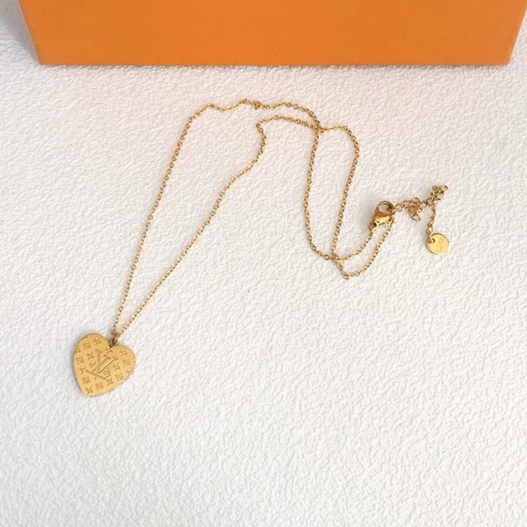LV Louis vuitton gold heart necklace 113336