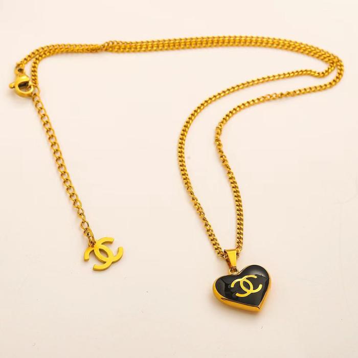 Chanel heart necklace 114103
