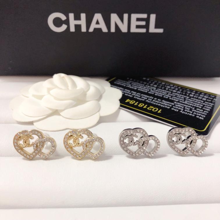 Chanel heart earrings 114126