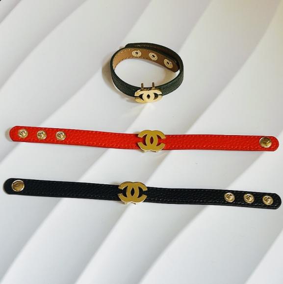 Chanel leather bracelet 114593
