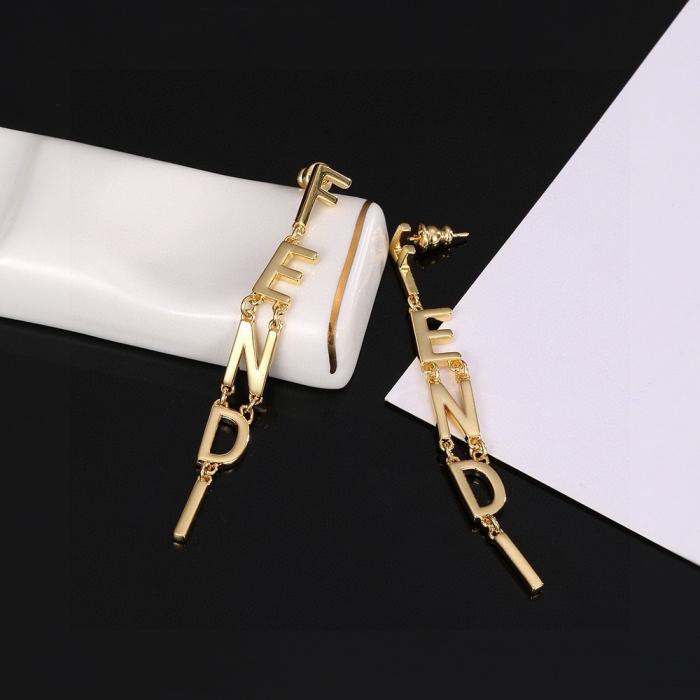 Fendi alphabet earrings 114643
