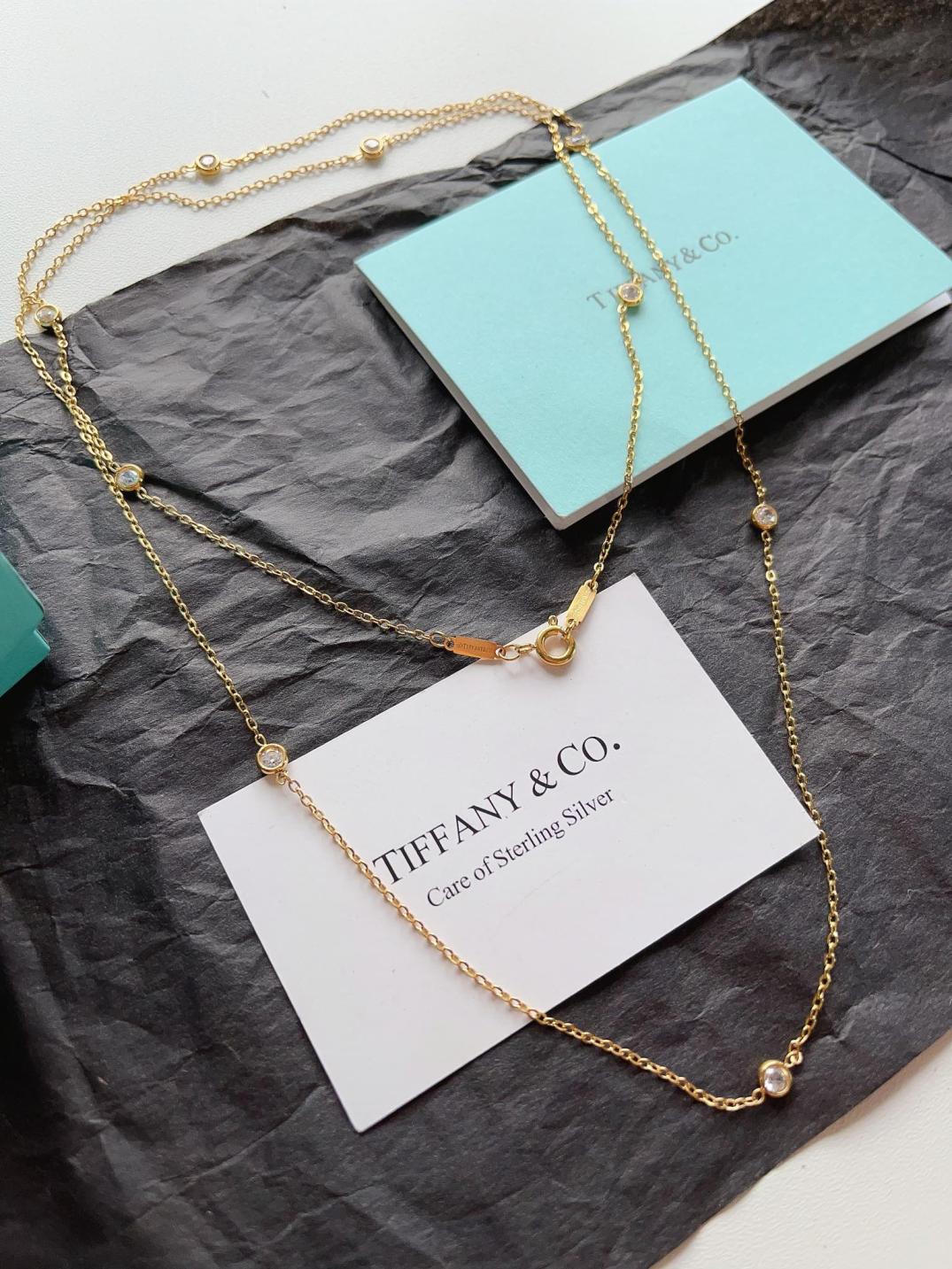 X612 Tiffany Elsa Peretti diamonds by ther yard long necklace