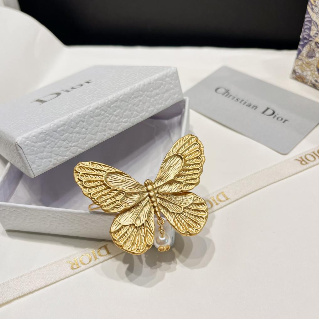 FS7028 Dior butterfly hairclip