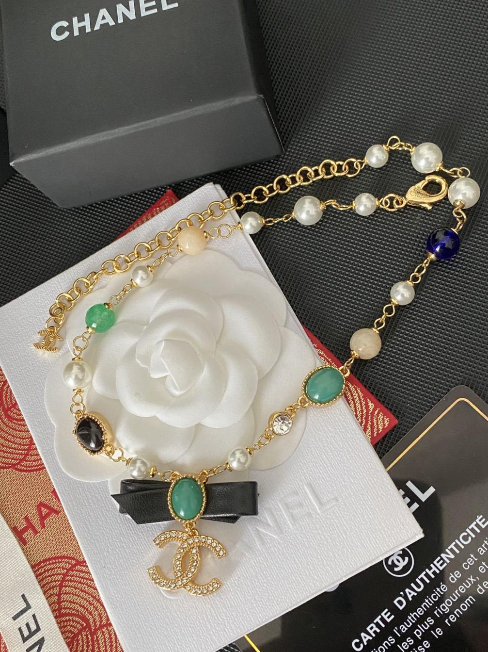 Chanel colorful stone necklace