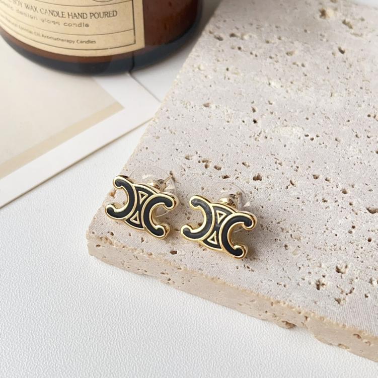 A1023 Celine titanium steel unfading earrings