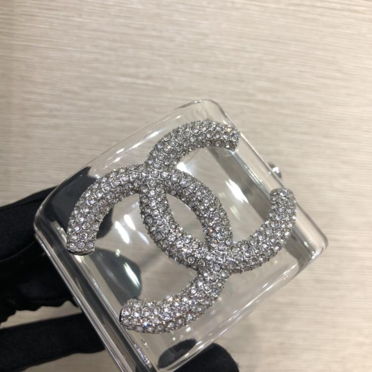 Chanel transparent  Acrylic CC Bracelet 114874
