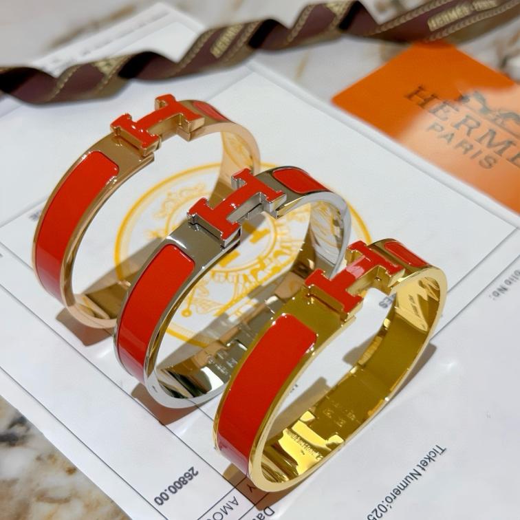 Hermes Red H bracelet 115095