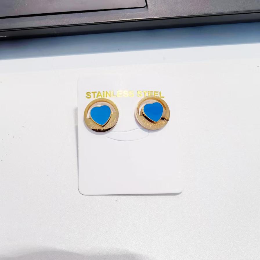 Tiffany unfading blue heart earrings 115222