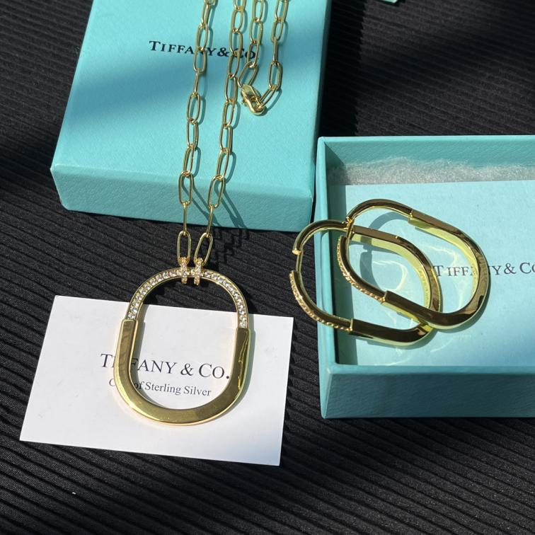 X623 Tiffany lock necklace/earrings