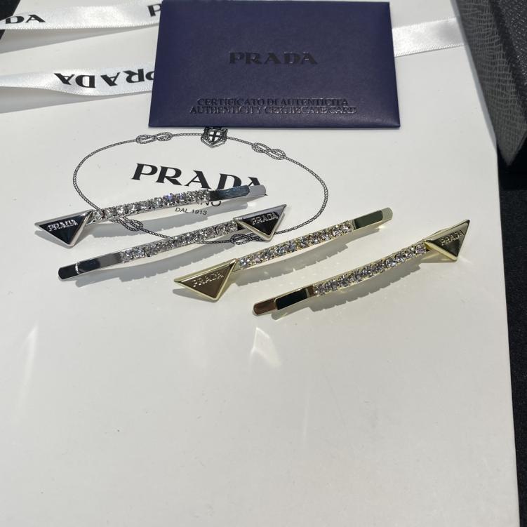 FS7057  Prada hairclip 1Pair